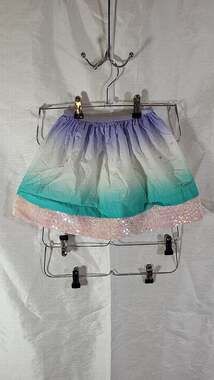 American Girl Ombre Waves Sequin Layered Skirt Size XS (6)